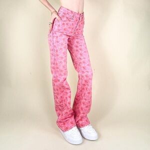 BDG Pink Floral High Rise Jeans